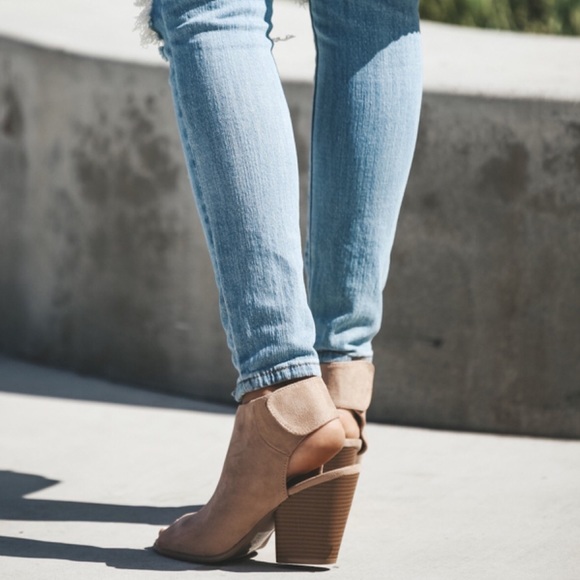 OLYMPIA- Peep Toe Bootie - Picture 8 of 8